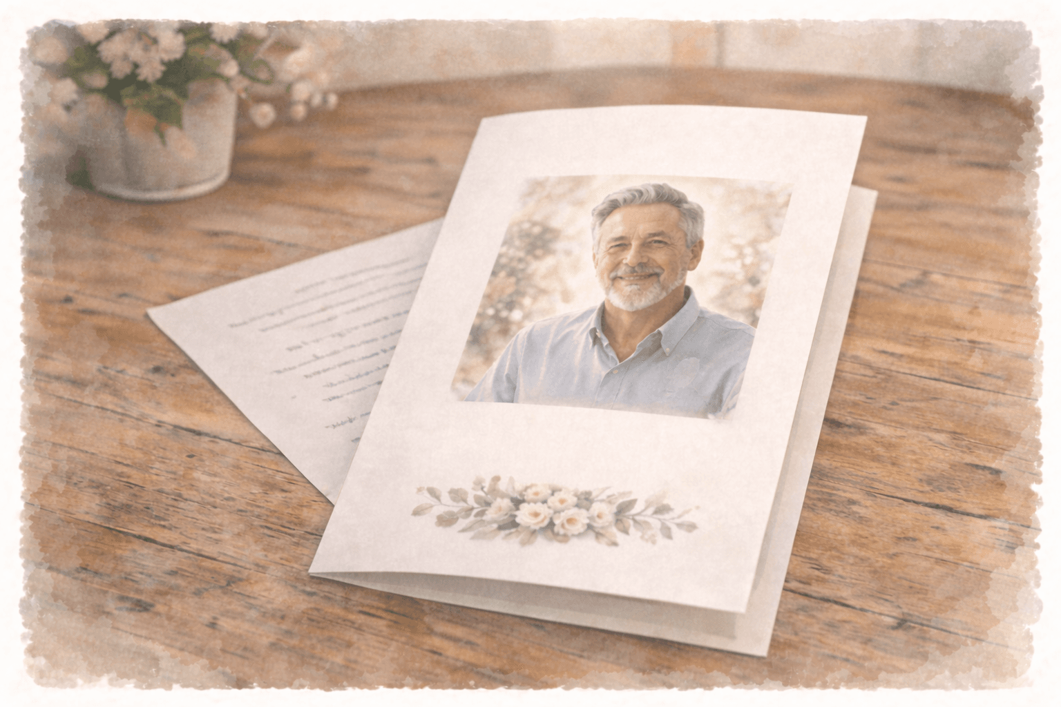 Custom funeral program